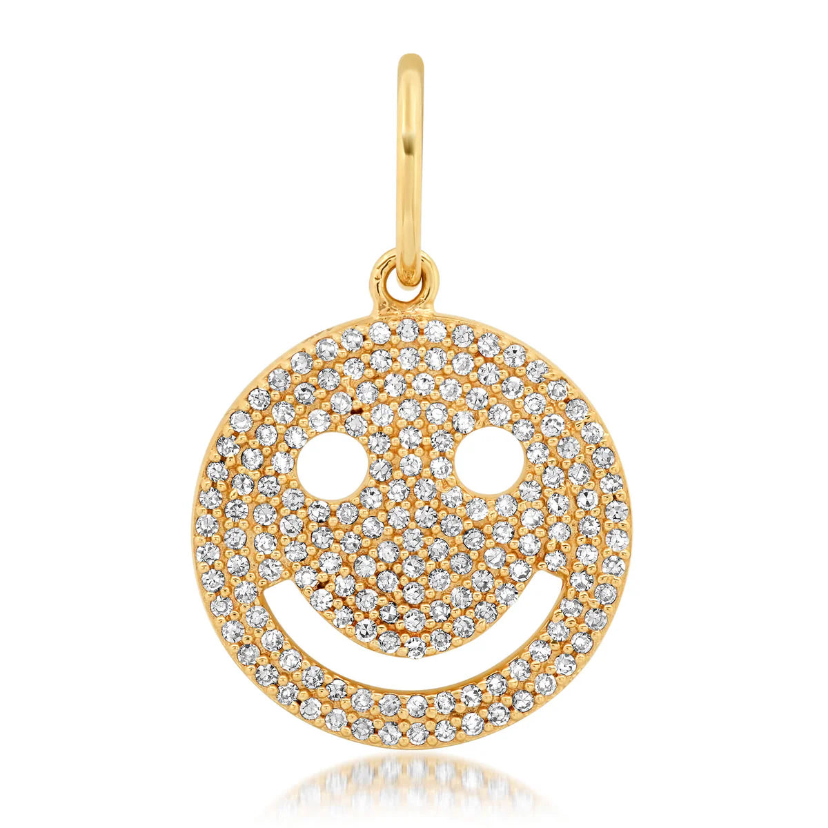 Diamond Smiley Face Charm