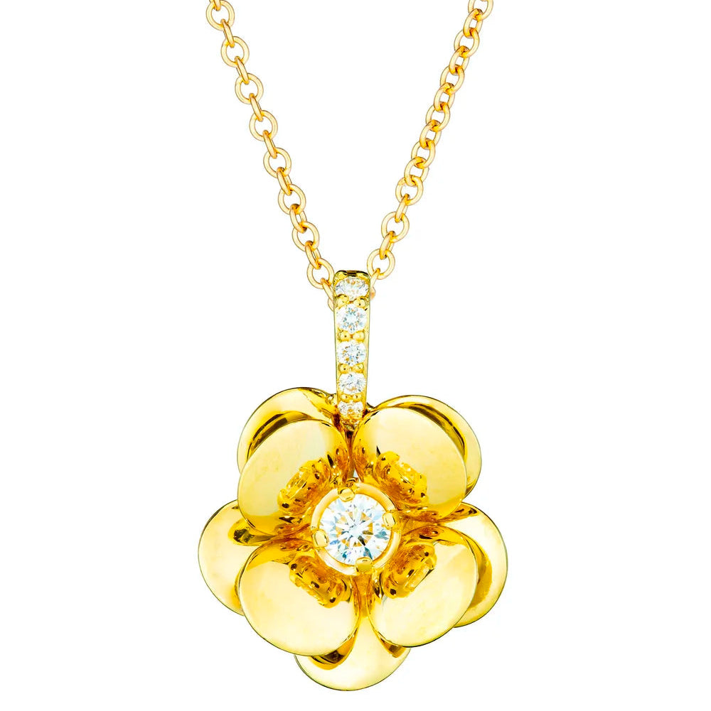 Flower Pendant with Diamond