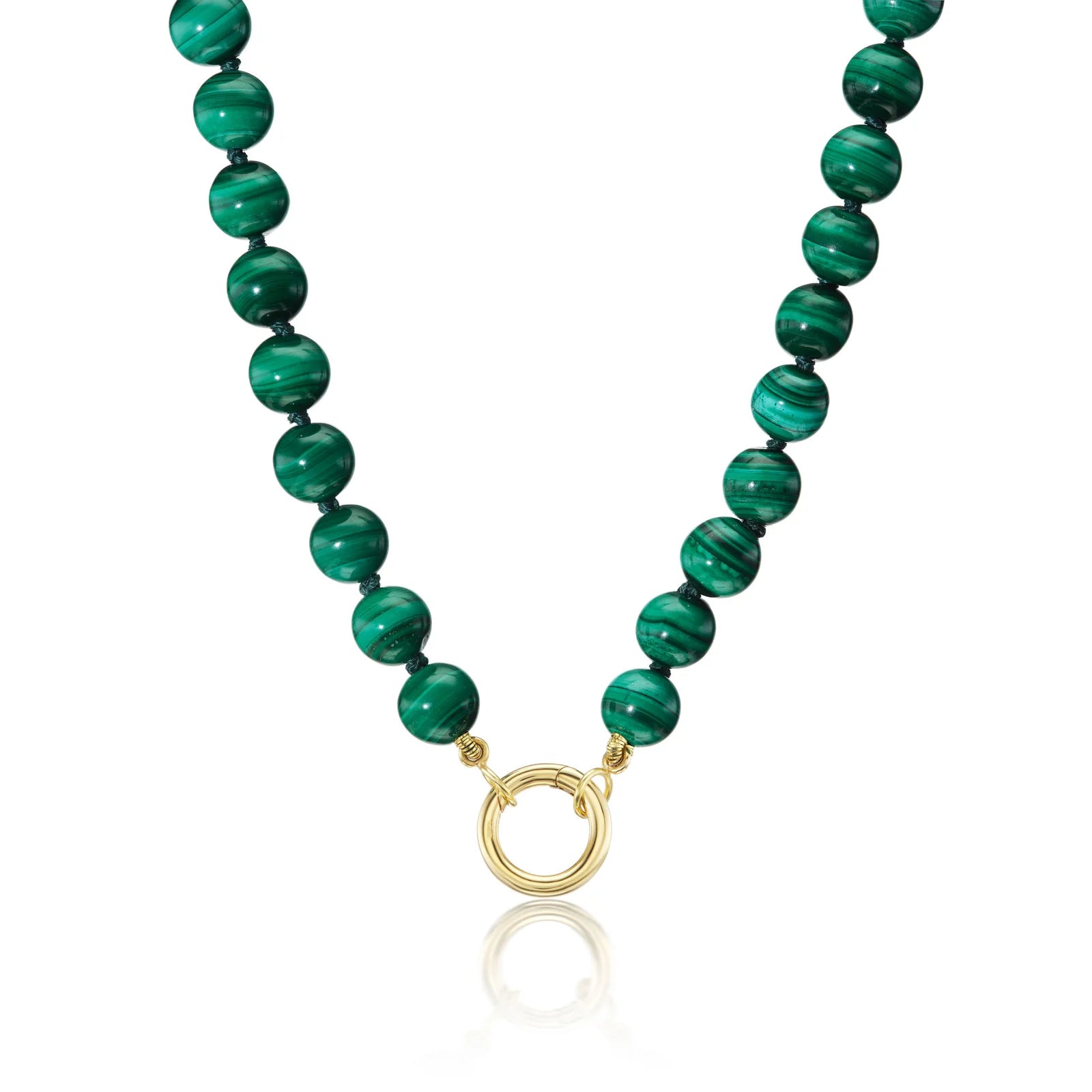 Malachite Beaded Clasp Necklace