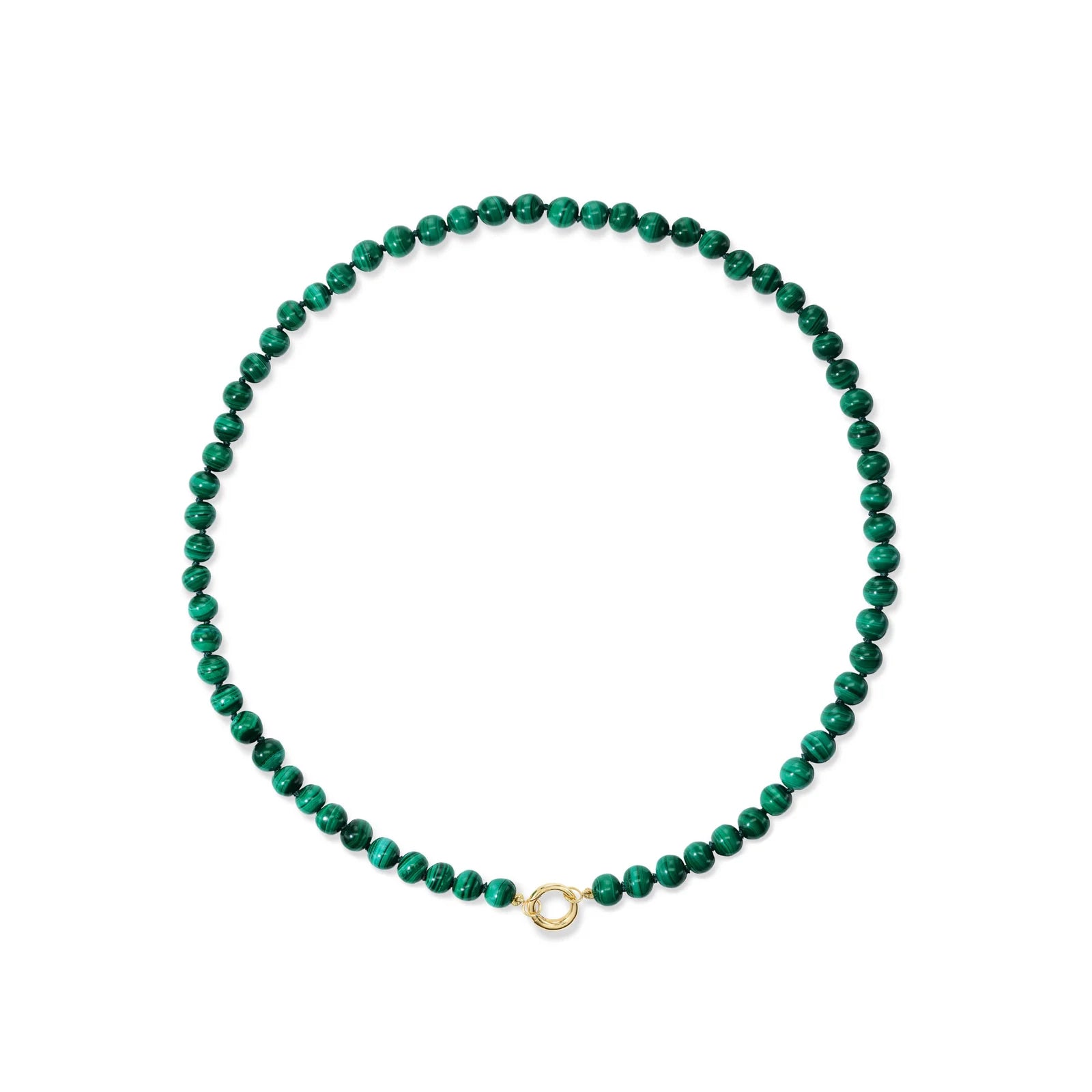 Malachite Beaded Clasp Necklace