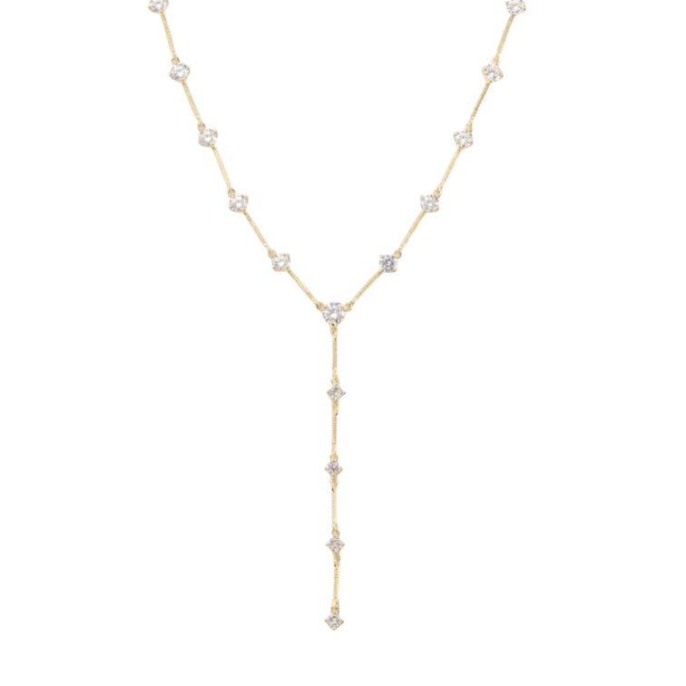 Gold Lavish Lariat Necklace