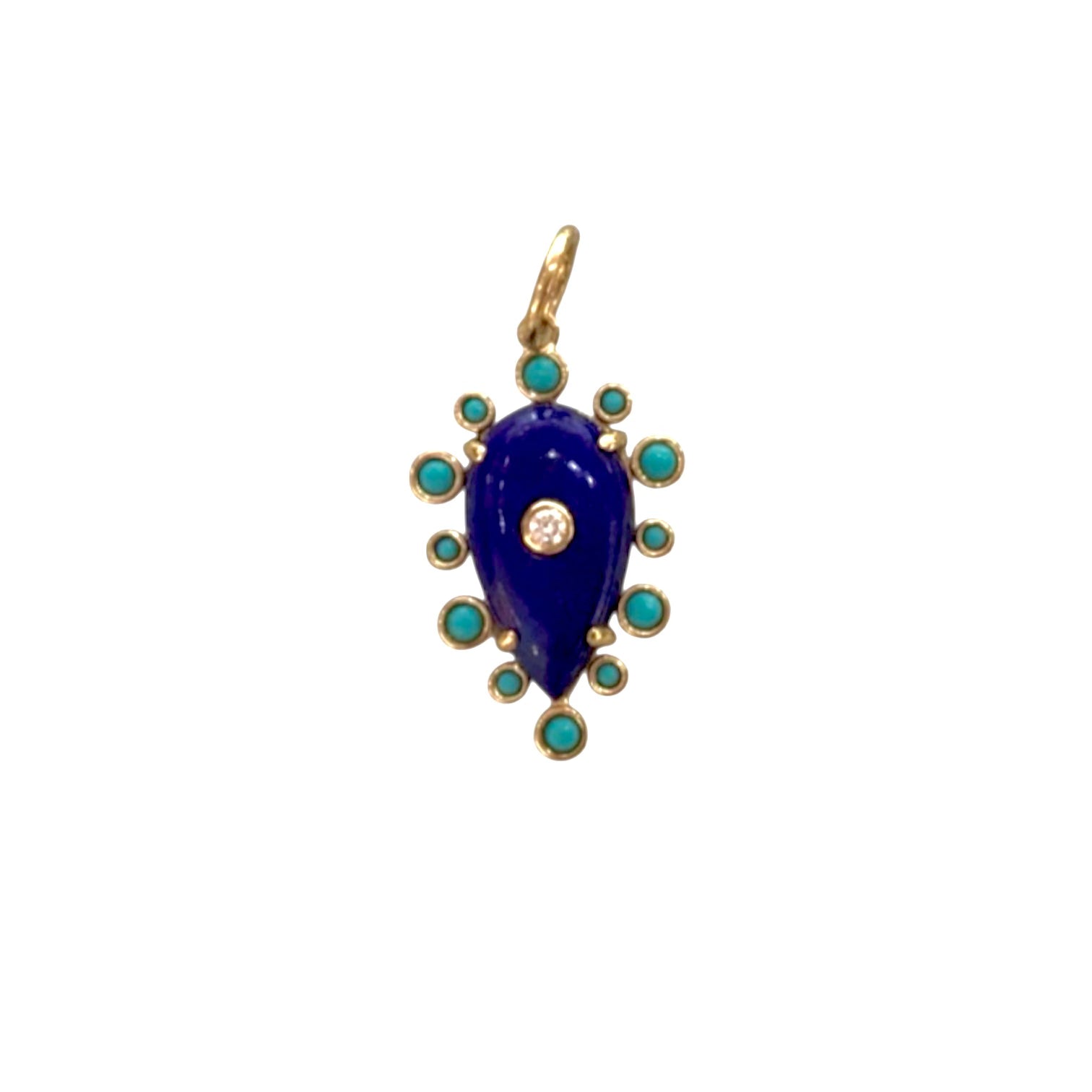 Lapis & Turquoise Charm