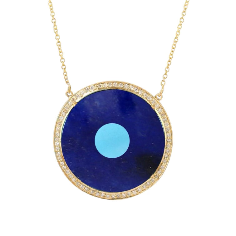 Large Lapis Eye Necklace