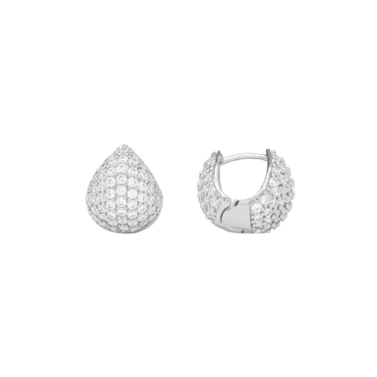 Silver Lil Norah Pave Earrings