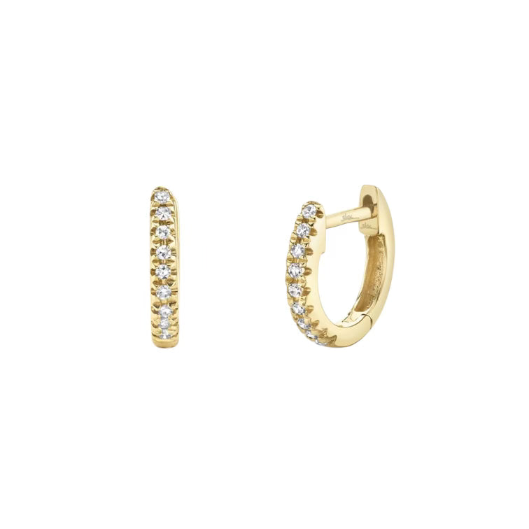 Diamond Mini Huggie Earrings