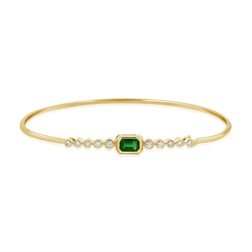 Emerald and Diamond Bangle