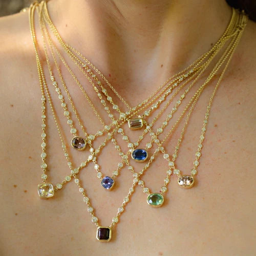 Small Green Bubbles Necklace