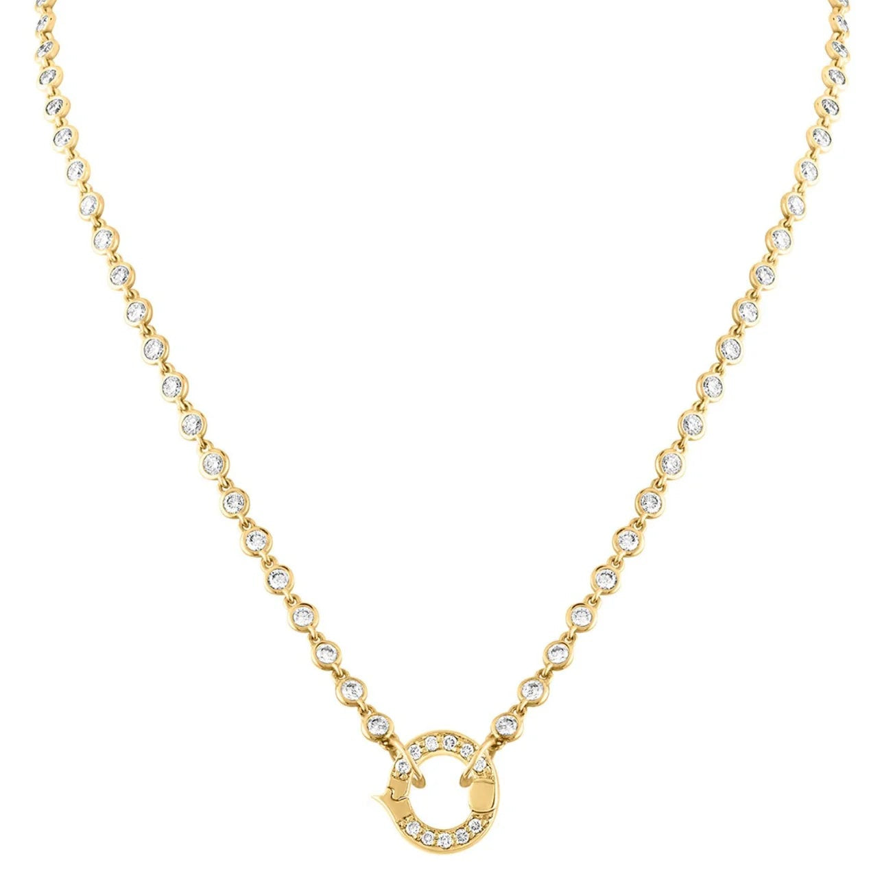 Diamond Bezel Closure Necklace
