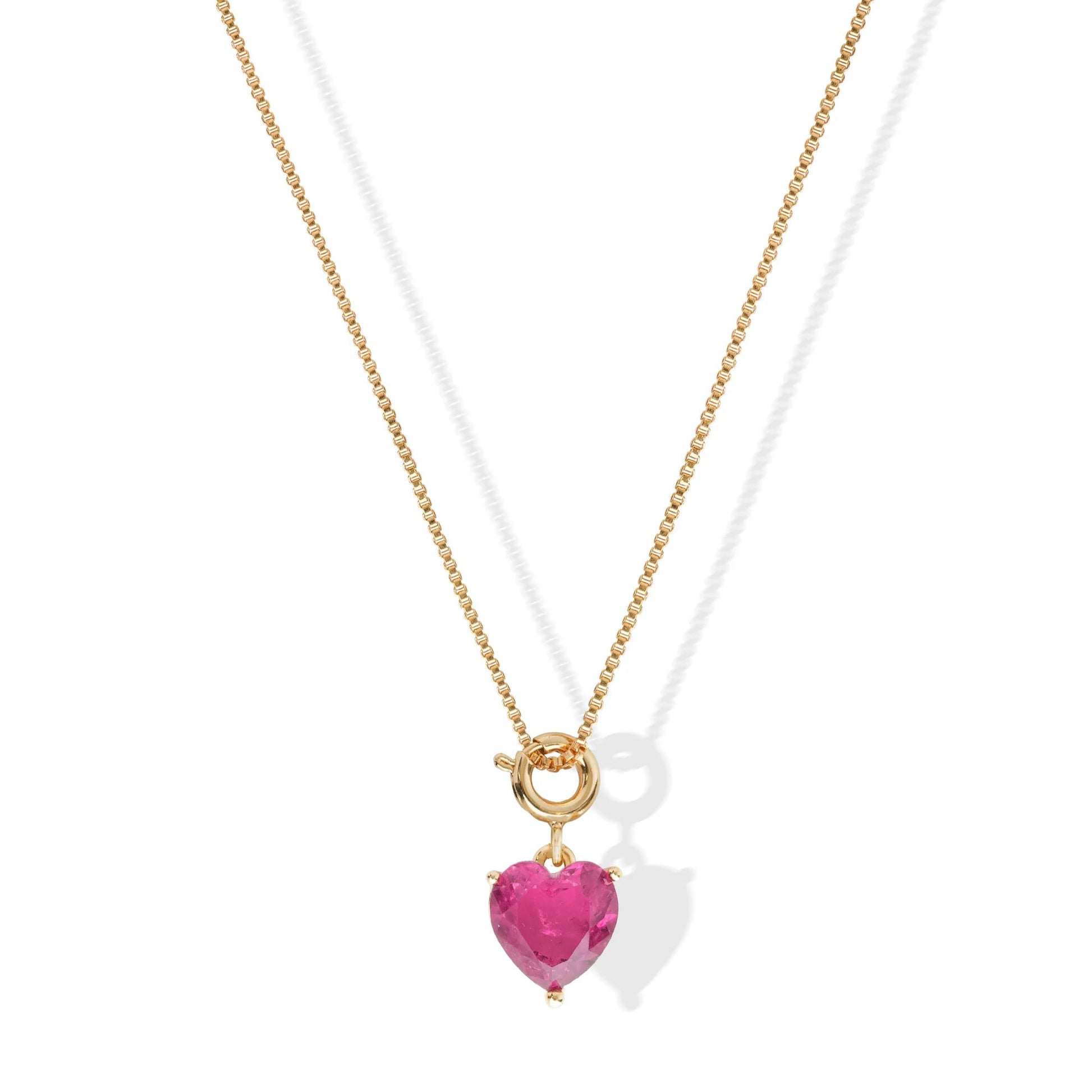 Forever Yours Charm Necklace - Fuchsia