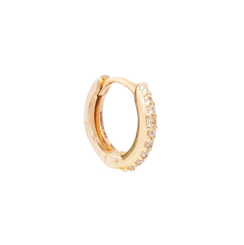 14k Diamond Hinge Hoop
