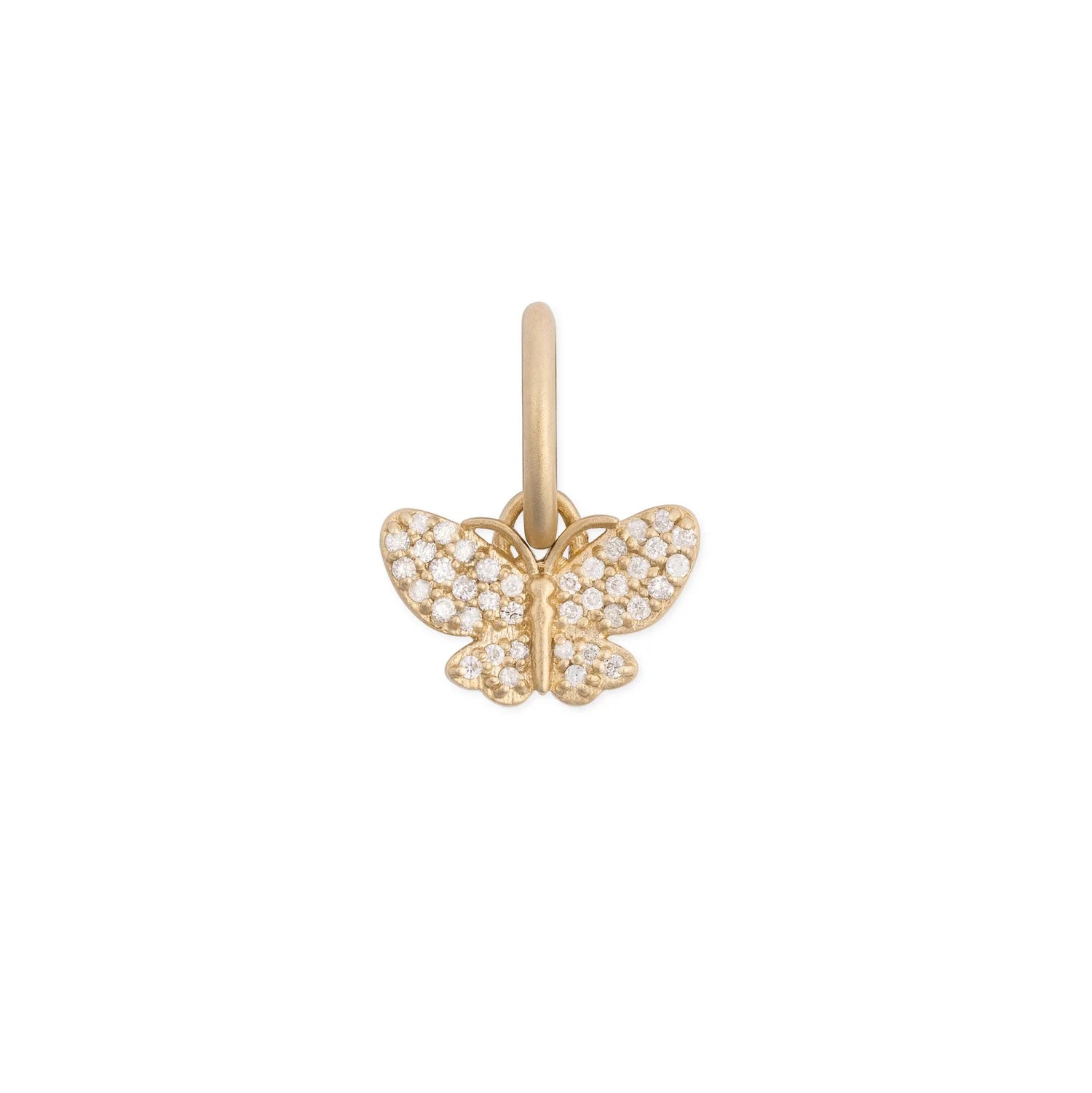 Butterfly Charm with Diamond Pave Wings
