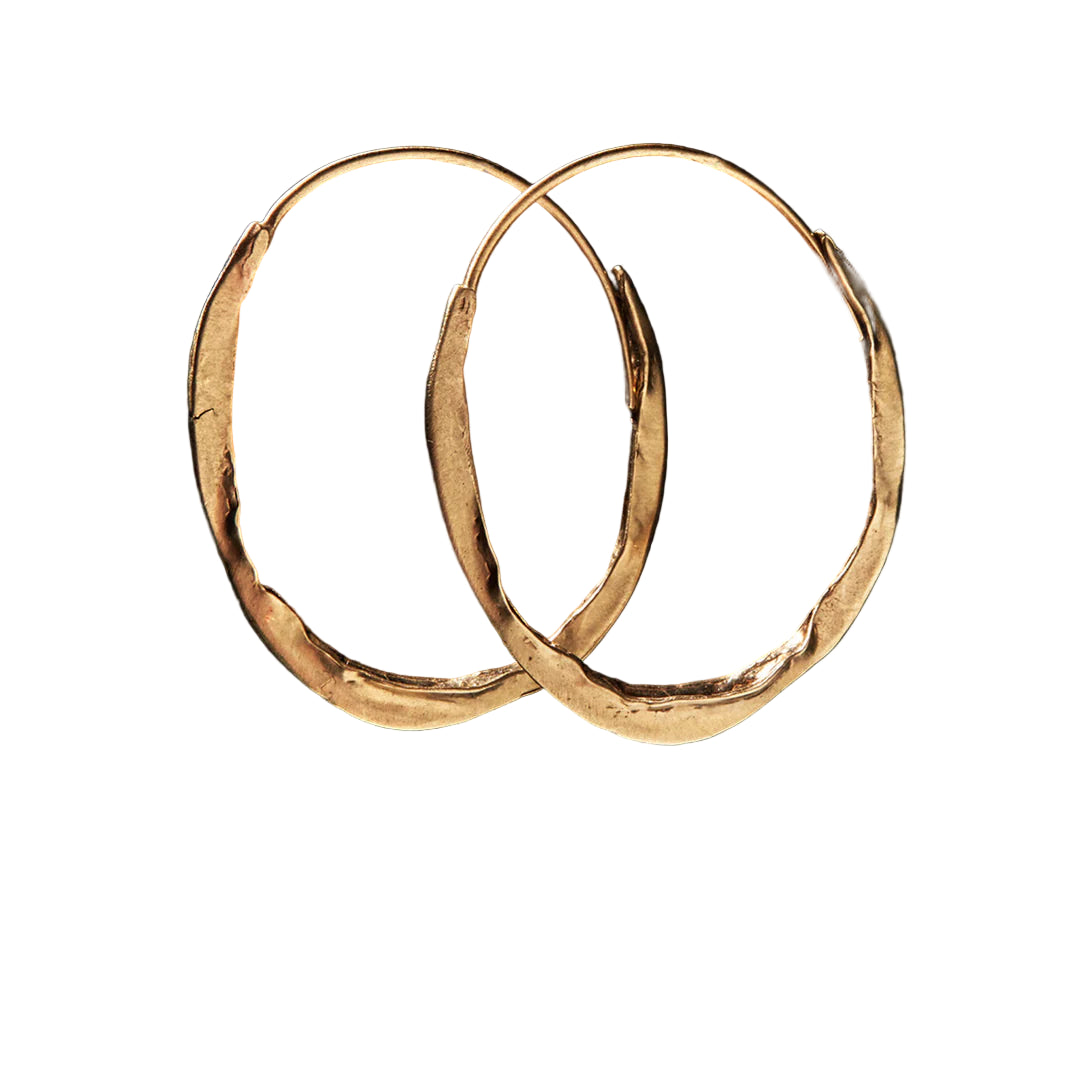 Small Crinkle Hoop Earring