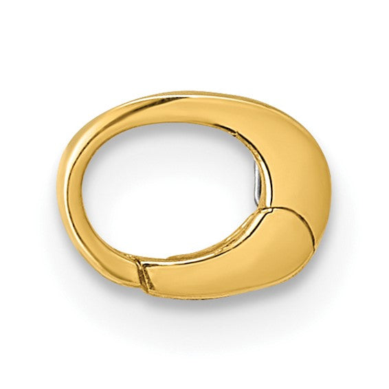 Herco 14K Polished Oval Hinged Push Clasp