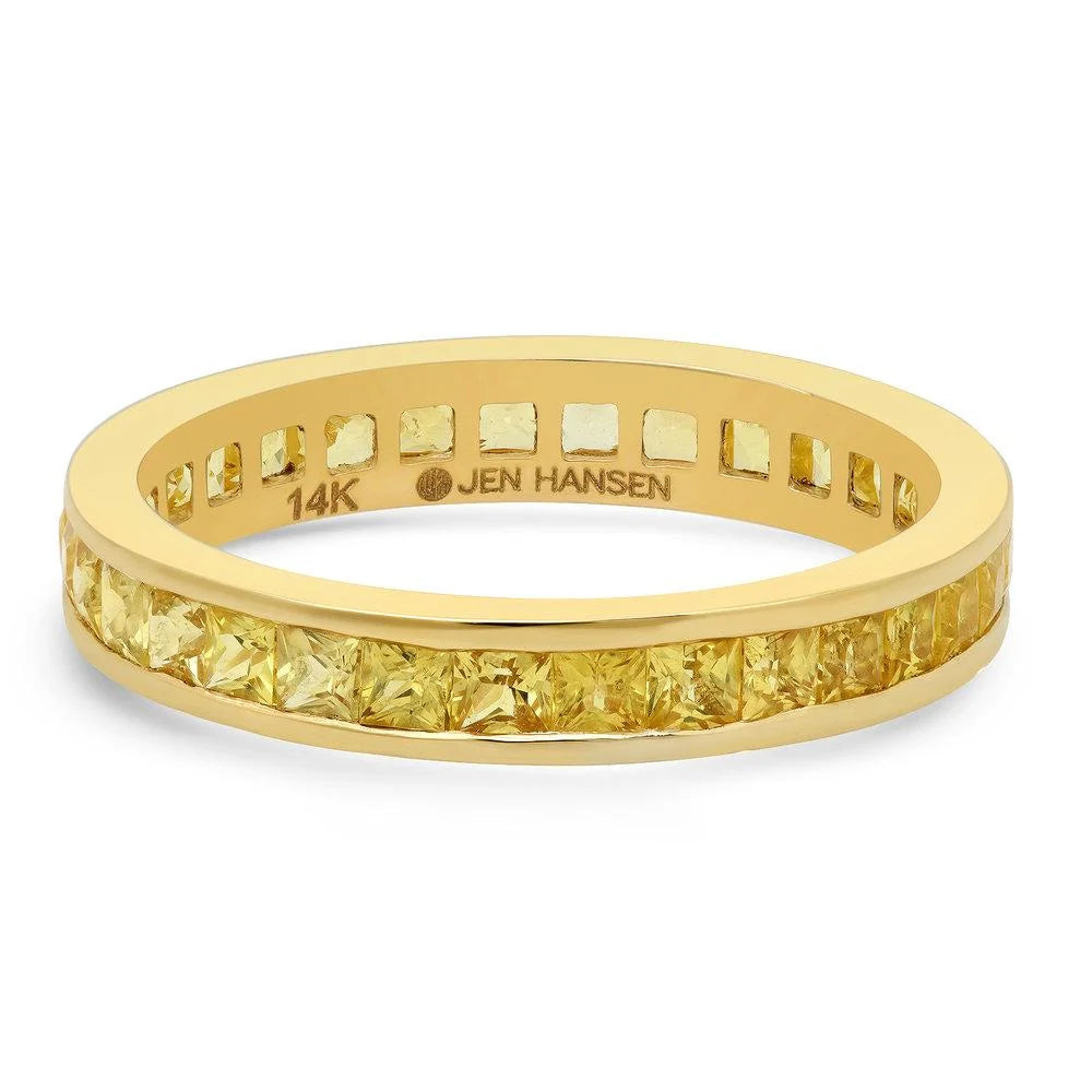 Yellow Sapphire Channel Set Ring