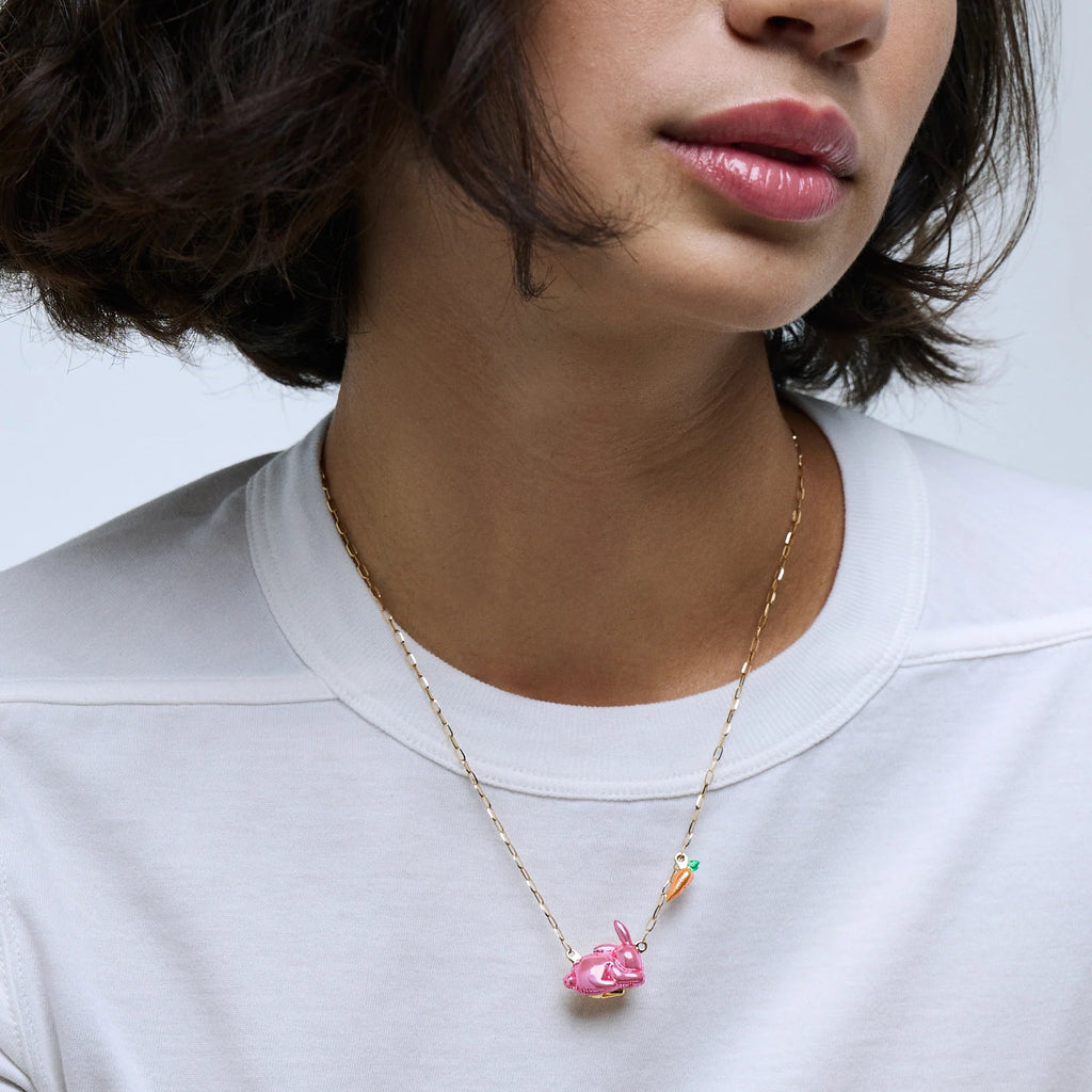 Bunny and Carrot Necklace