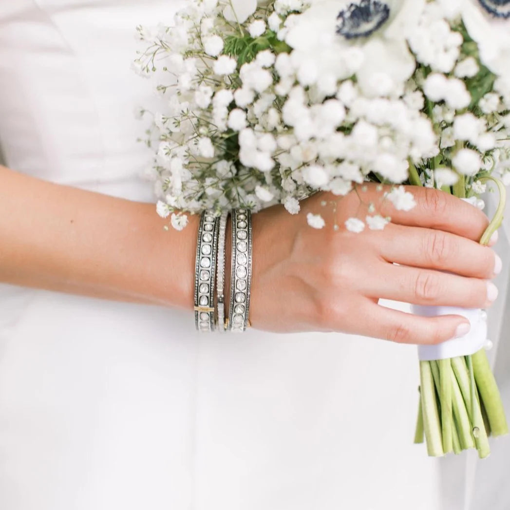Oval Sliced Diamond Bangle