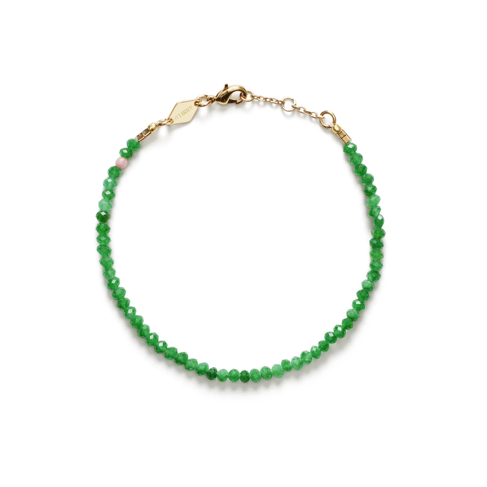 Tan Line Bracelet - Green Jade