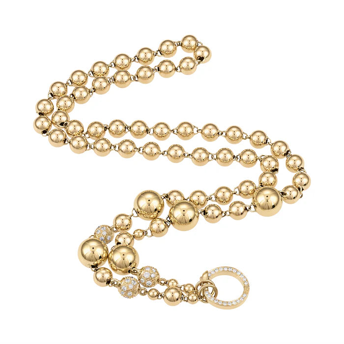 Mardi Gras Diamond Necklace 22"