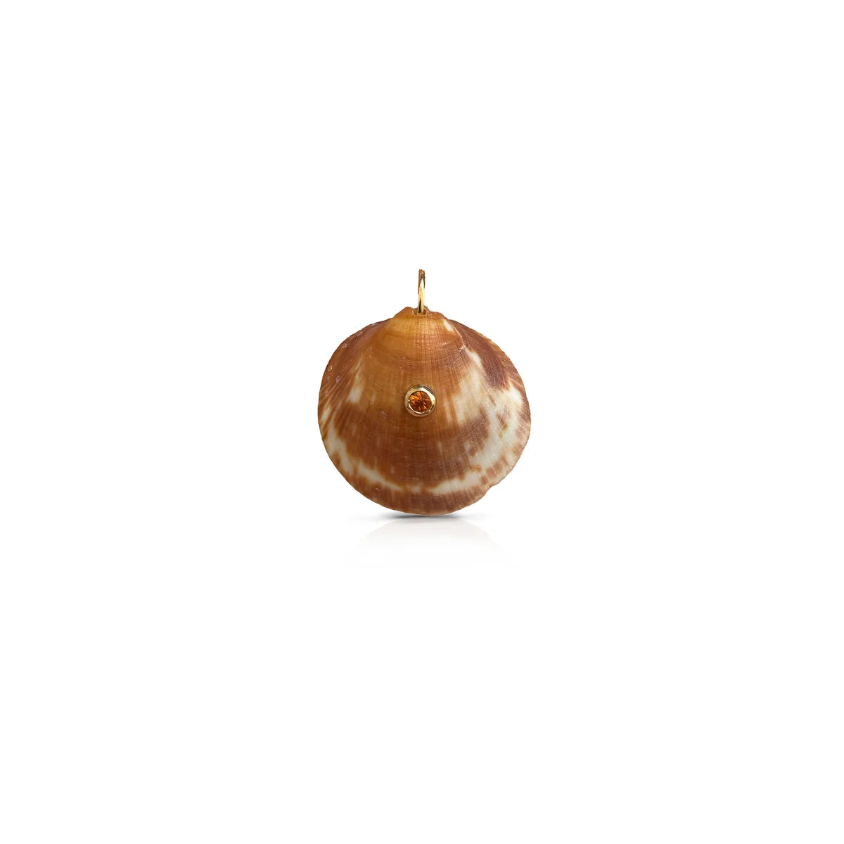 Orange Scallop Shell Pendant
