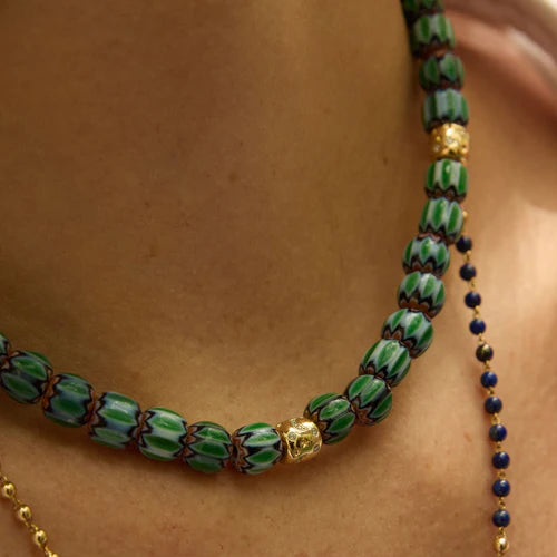 Celestial Trade Beads - Round Green Beads