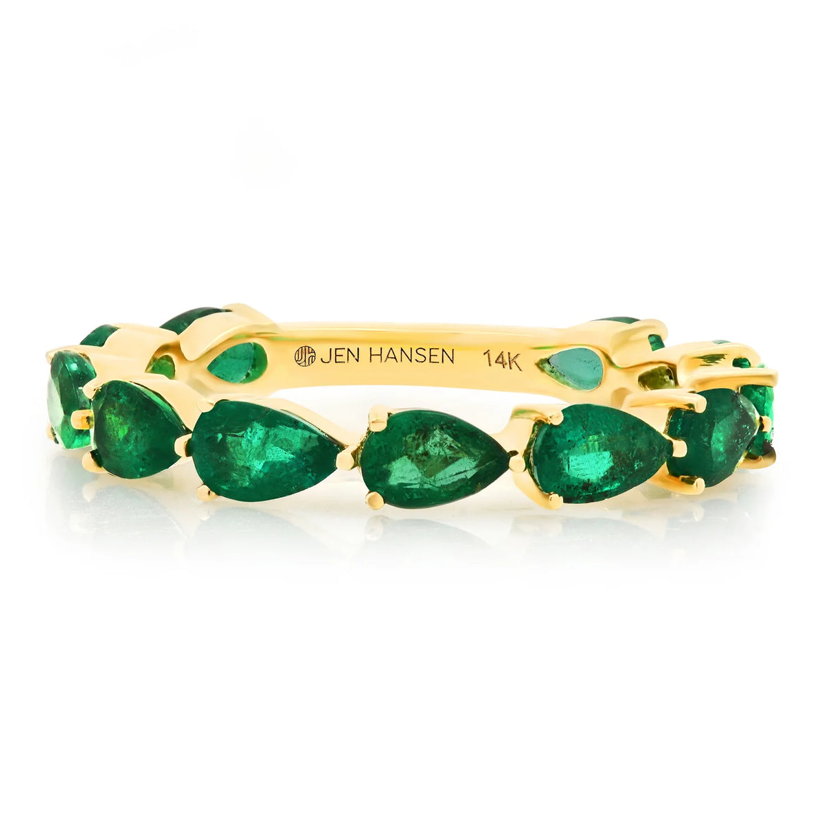 Emerald Pear Eternity Ring
