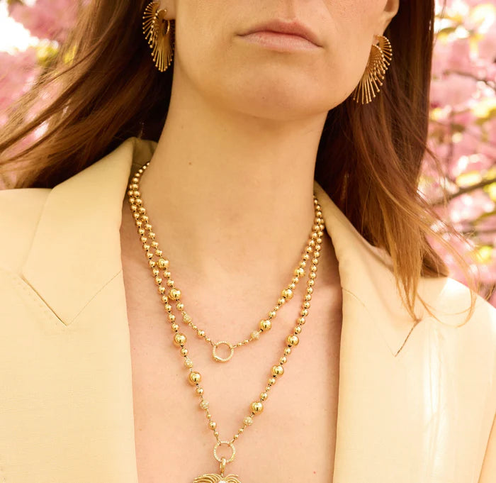 Mardi Gras Diamond Necklace 22"