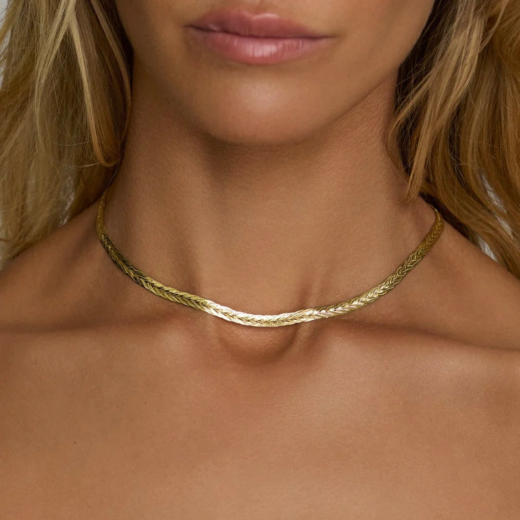Braided Herringbone Necklace