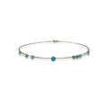 Turquoise Hammered Bezel Bracelet