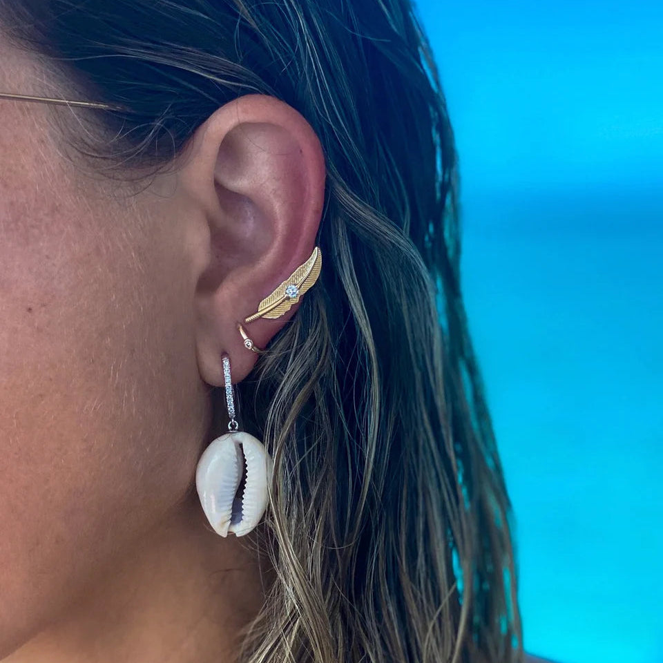 One-Diamond Huggie - Single