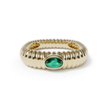 Ripple Square Cabo Ring Emerald