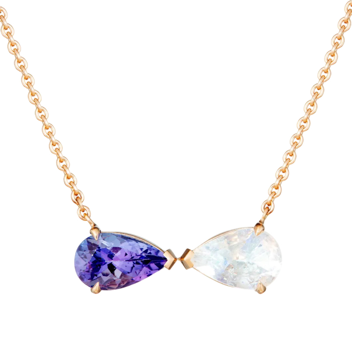 Interlocking Pear Stones Necklace