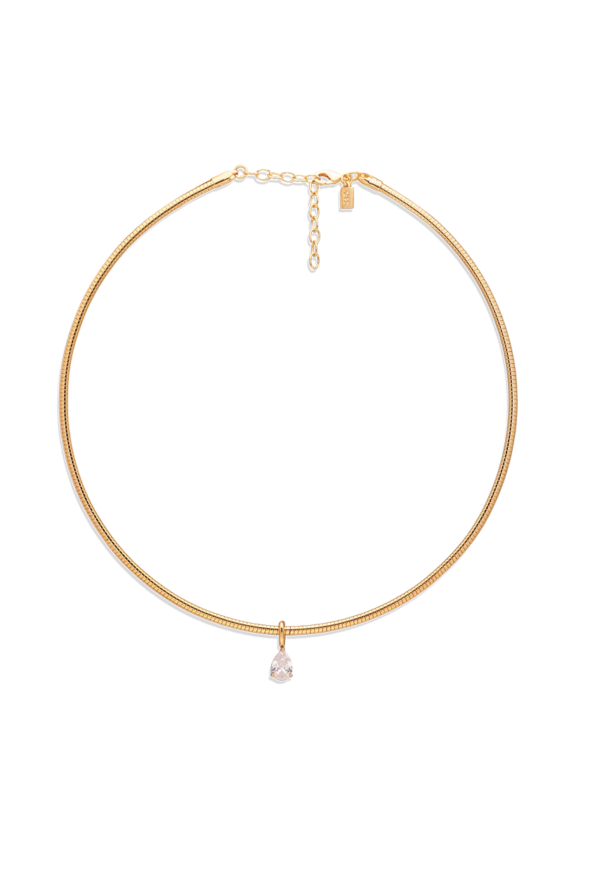 Aura Bangle Necklace - Thin Gold
