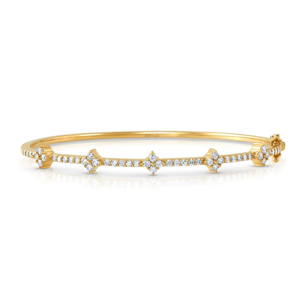 Diamond Clover Bangle
