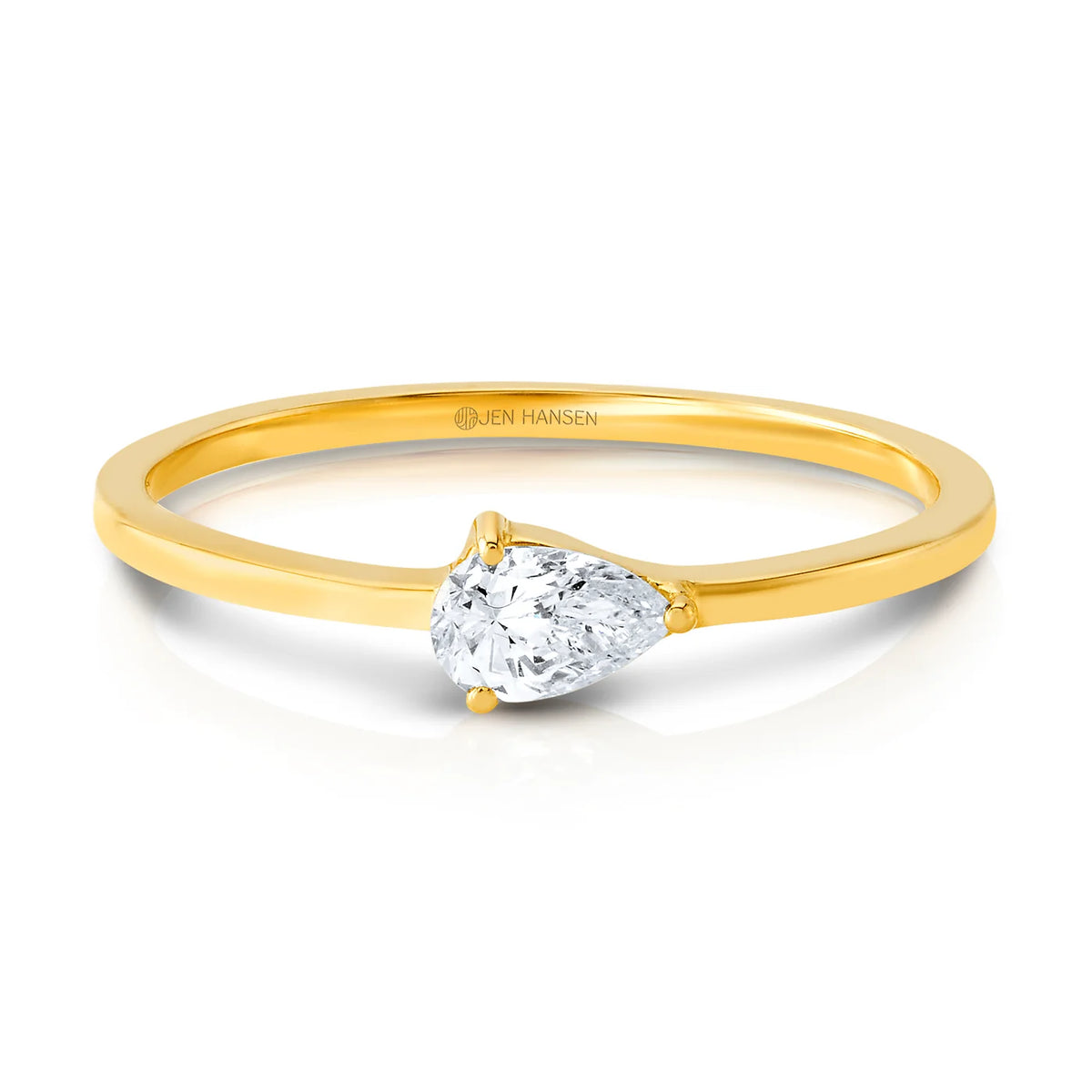 Solitaire Diamond Pear Ring