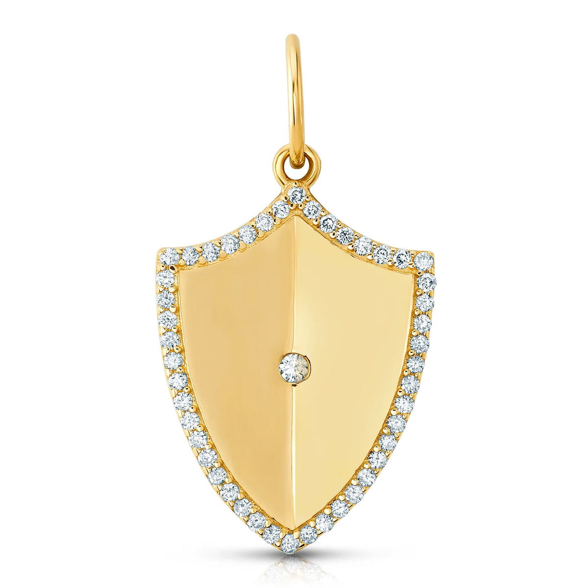 Divine Protection Shield Charm - Diamond