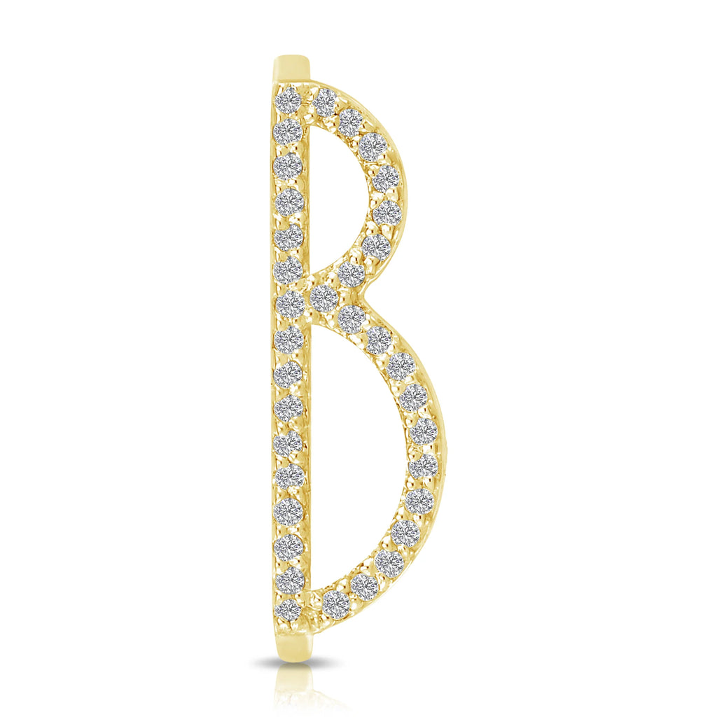 Signature 14K Yellow Gold & Diamond Letter Rings