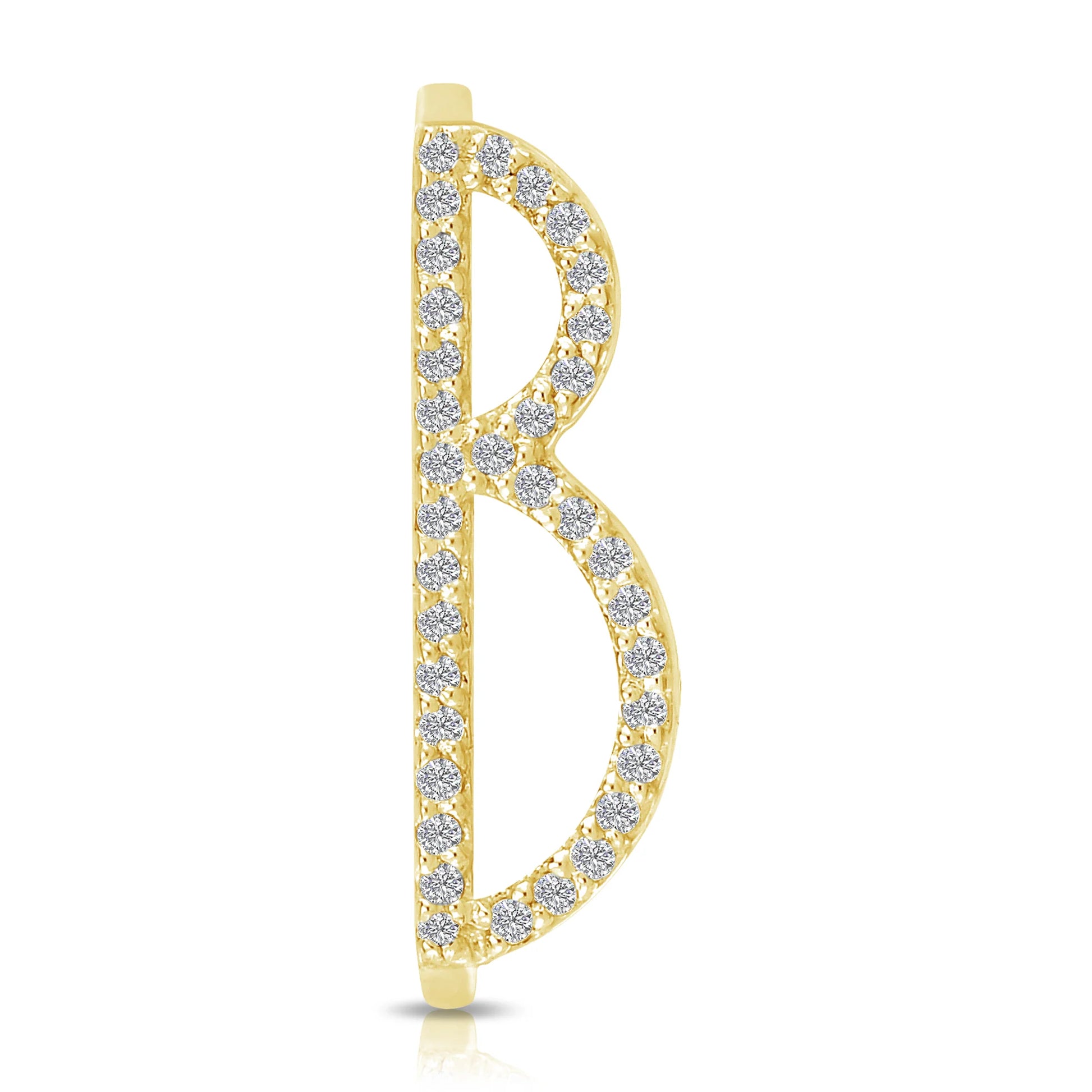 Signature 14K Yellow Gold & Diamond Letter Rings