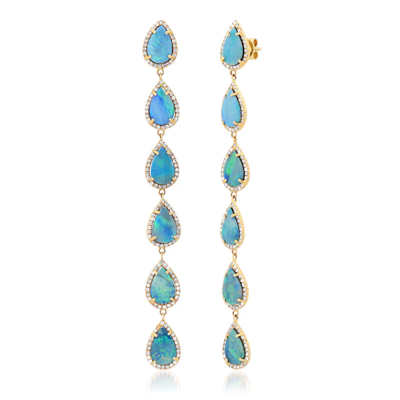 Blessed Blue Opal Earrings