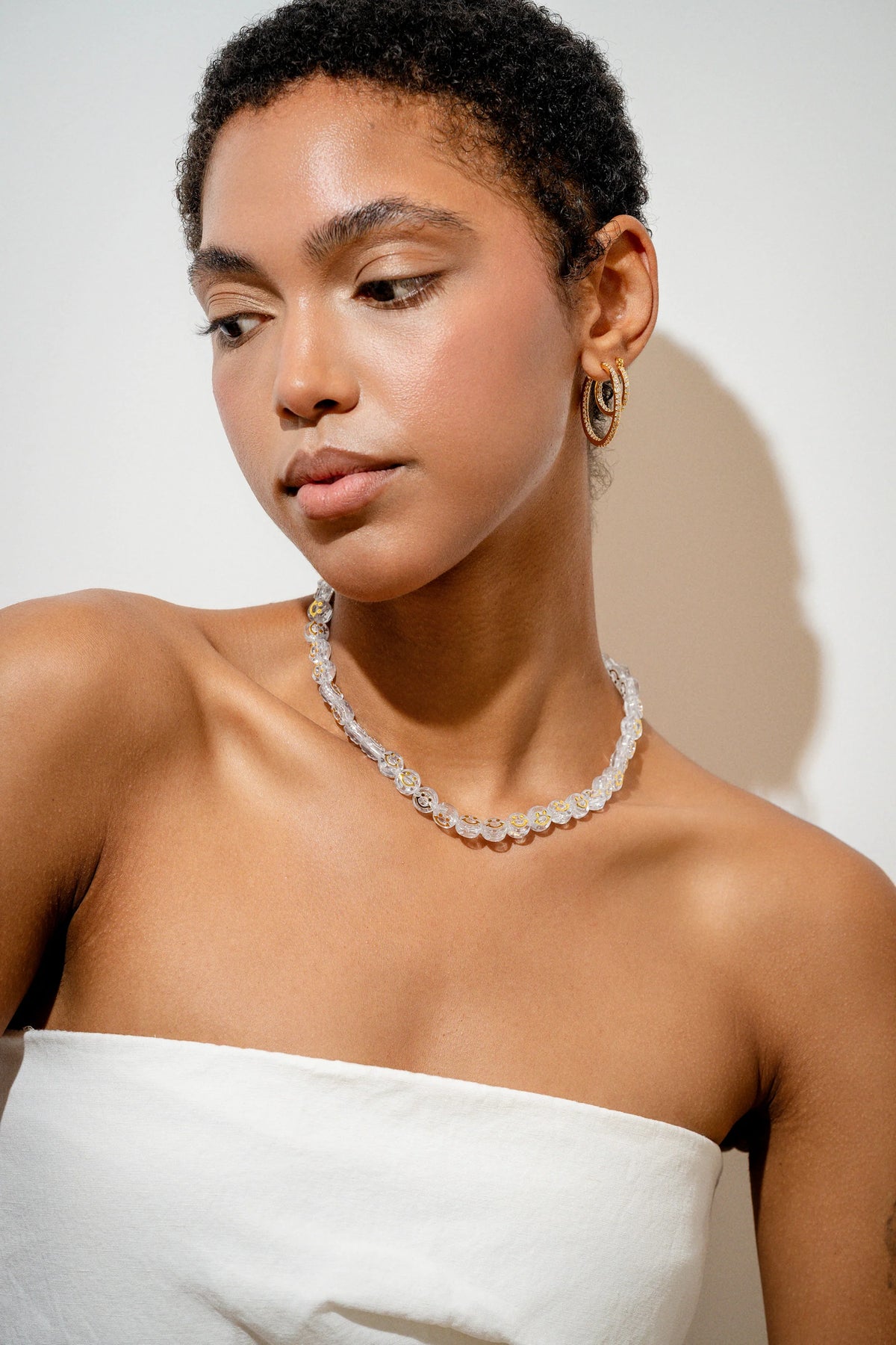 Molly Necklace in Golden Metallic