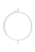 Aura Bangle Necklace - Thin Silver