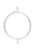 Aura Bangle Necklace - Thick Silver