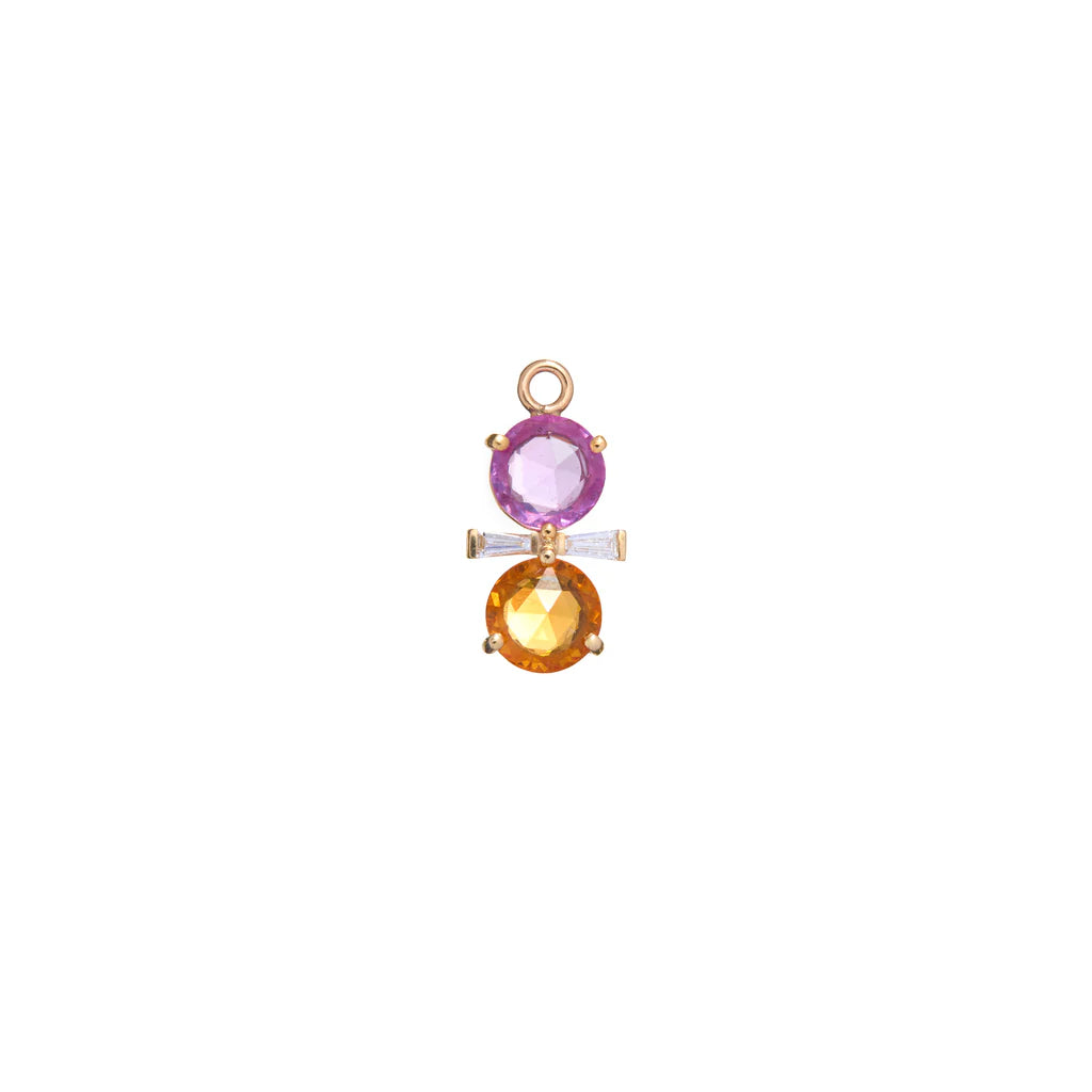 Doppio Sole Charm in Mixed Sapphires