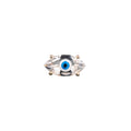 Single Rock Crystal Big Eye Stud