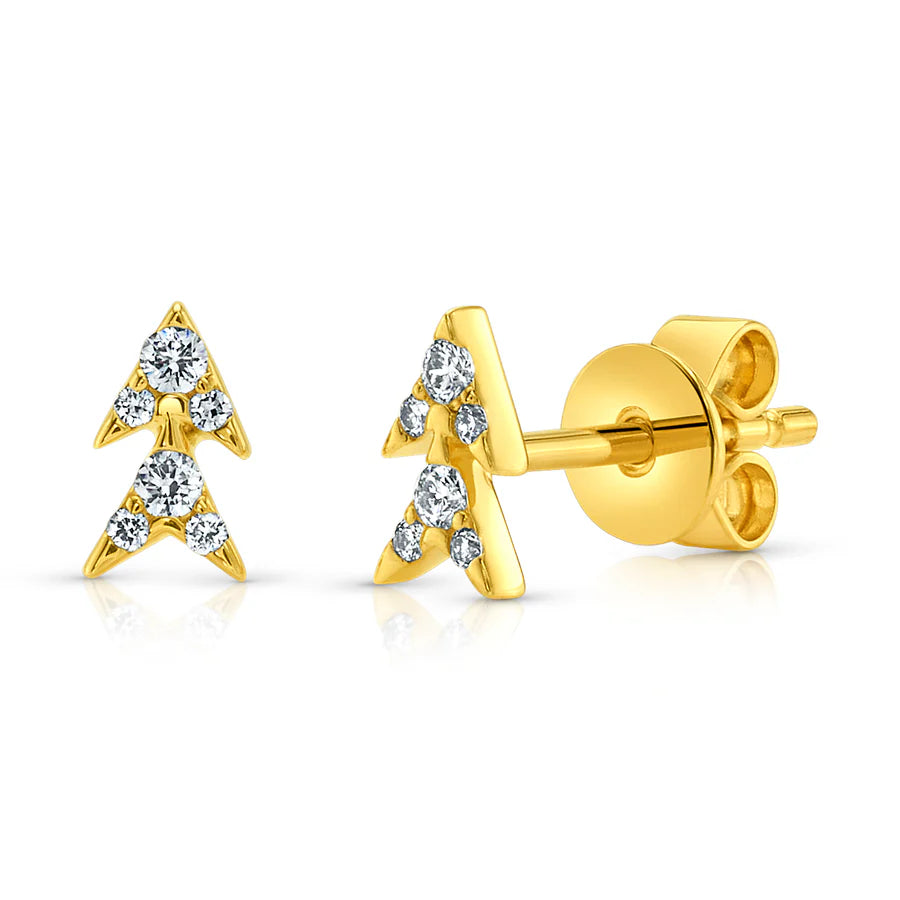 Double Arrow Diamond Studs