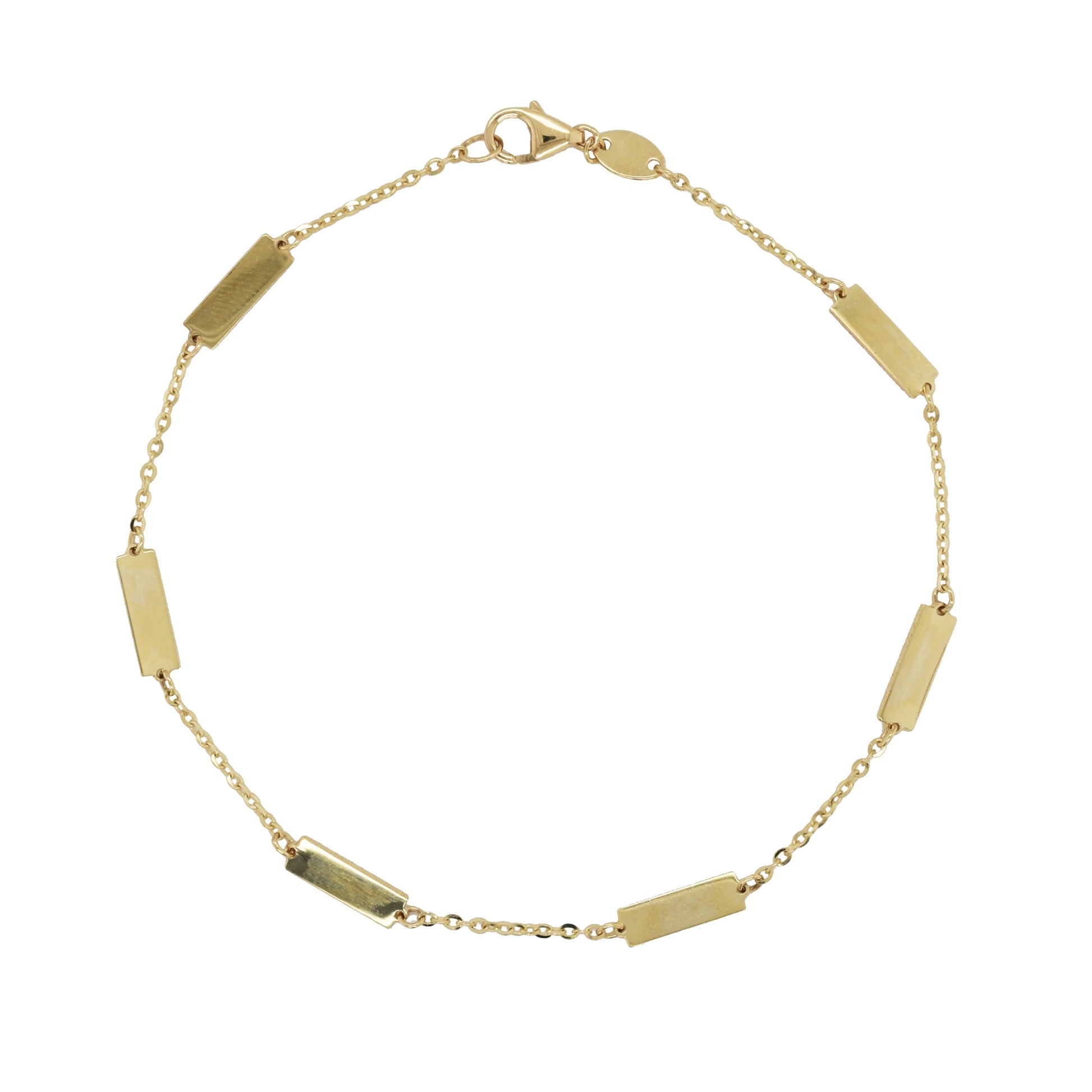 Gold Bar Station Bracelet