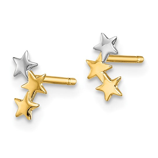 3-Star Post Earrings