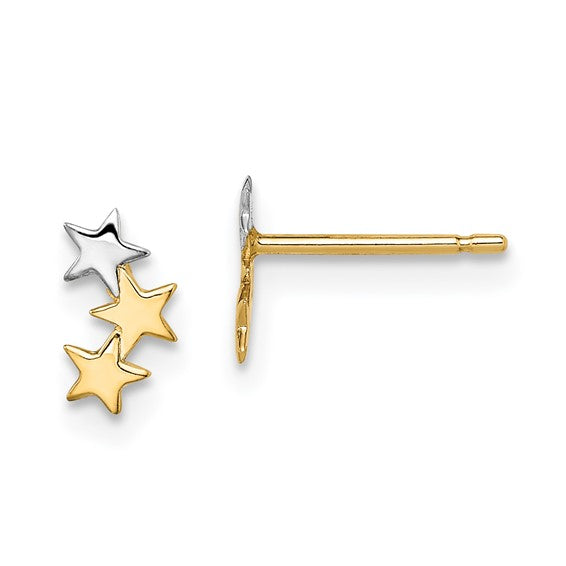 3-Star Post Earrings