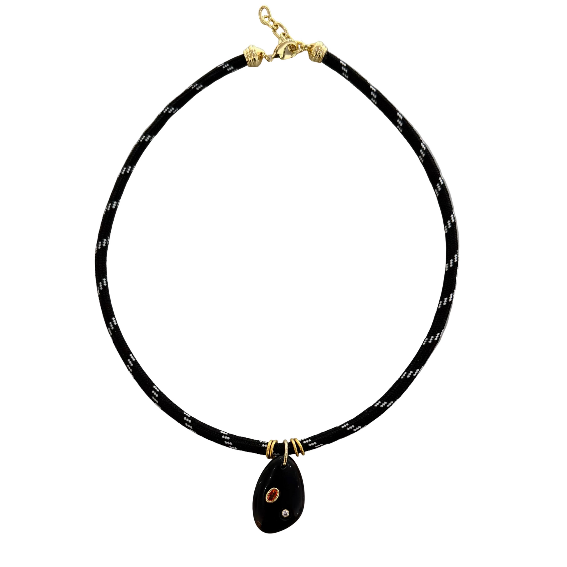 Black Paracord with Onyx Charm