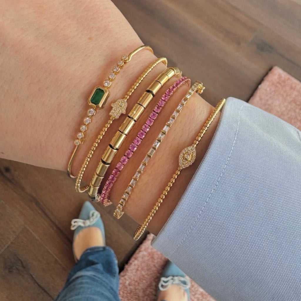 Pink Sapphire Tennis Bracelet