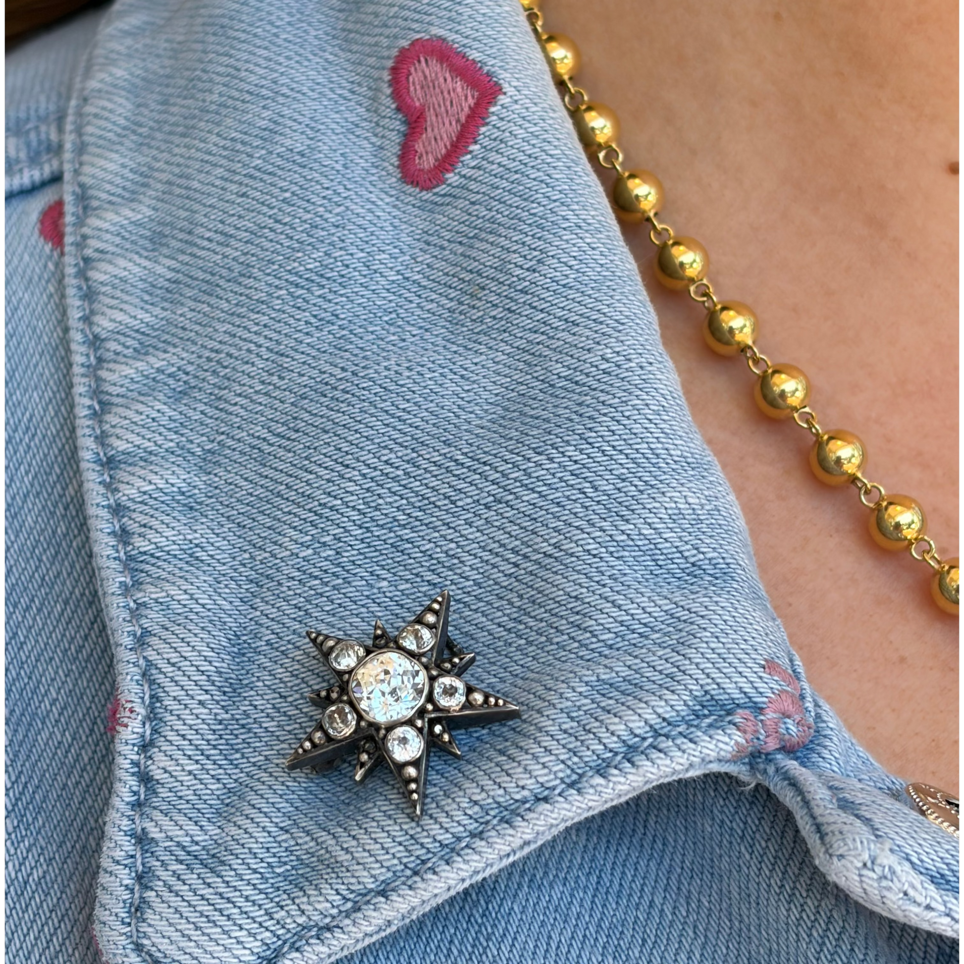 Art Deco Paste Star Pin